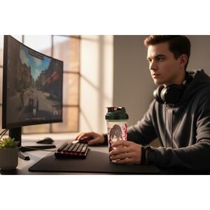 GamerSupps Waifu Shaker Cup Unisex 24oz Clear Brand New Layna Lazar Blood Brew